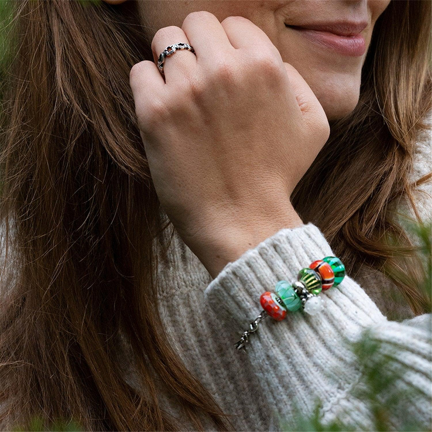 Piros Szimmetria Bead - Trollbeads Ékszerek Magyarország